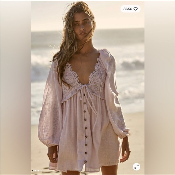 Free People Dresses & Skirts - Free People Cotton Dress in dusty rose L